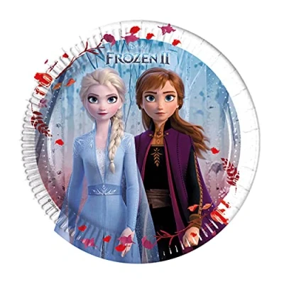 Imagen de Procos 93484 Frozen 2 Platos de fiesta (20 cm, 8 unidades, papel desechable), diseño