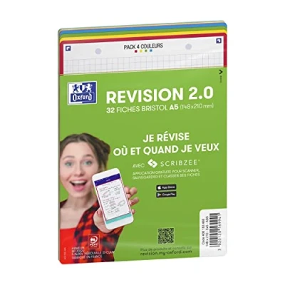 Imagen de OXFORD Lote de 32 enchufes Bristol revision 2.0 perforados 148 x 210 mm A5 Q5/5 turquesa