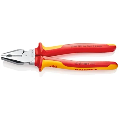 Imagen de Knipex Alicate universal de fuerza cromado, aislados con fundas multicomponentes, según norma VDE 225 mm 02 06