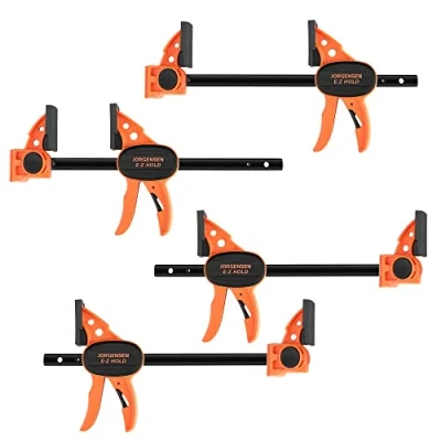 Imagen de JORGENSEN 4 piezas Juego de Sargento Madera 150mm, Sargentos para Carpintería Potencia 68kg, Barra Herramientas y