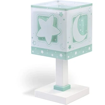 Imagen de Dalber Lámparas Mesilla Infantil Luna y Estrellas Moonlight Verde, 63231H, E14