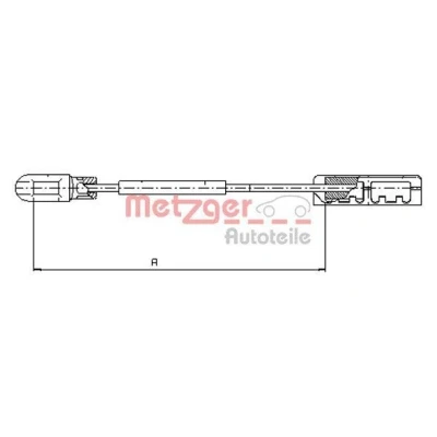 Imagen de METZGER 11.5935 Cable de Freno Mano Atrás izquierda, derecha, derecha 128 Discos COFLE OPEL: Vectra B Sedán, Familiar