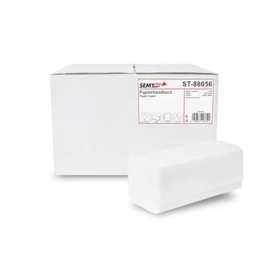 Imagen de Semy Top ST 88056 Pack de 3200 toalla papel plegadas, 2 capas, 24 x 21 cm, color blanco