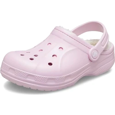 Imagen de Crocs Ralen Lined Clog K Obstrucción para Unisex niños, Ballerina Pink/Oatmeal, 24/26 EU