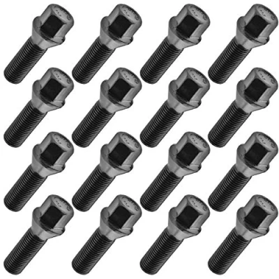 Imagen de 16 tornillos de rueda, M14 x 1,5, 35 mm, SW17, color negro