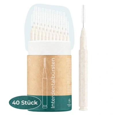 Imagen de VIGOROUS® 40 cepillos interdentales sostenibles, ISO 5, 0,8 mm, para una limpieza profunda de los dientes, dentales, prácticos dientes