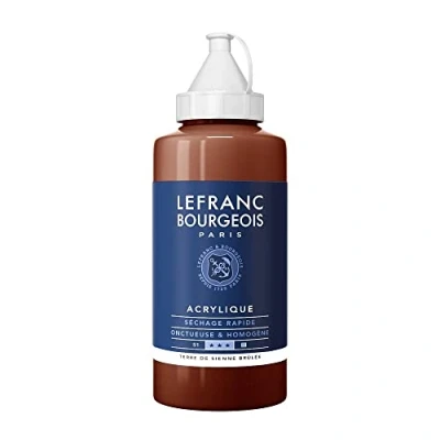 Imagen de Lefranc Bourgeois fina aycrl Color, 750 ml botella, pigmentado, buena Deck Fuerza Siena Tostada
