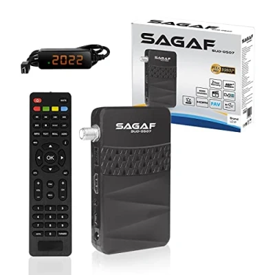Imagen de LEYF Sagaf Sud 0507 Mini Satelite Receptor DVB S2 Full HD 1080p de Satélite Digital Decodificador (HDTV, Scart, USB) Sólo para Canales alemanes