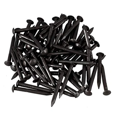 Imagen de Clavos de cabeza redonda, BQLZR, cobre puro envejecido, para muebles, color negro, lote 50, BQLZRN21957