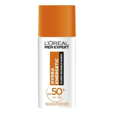 Imagen de L&#039;Oréal Paris Men Expert Hydra Energetic Fluido Invisible Diario FPS 50+ Crema Hidratante con Protección Solar