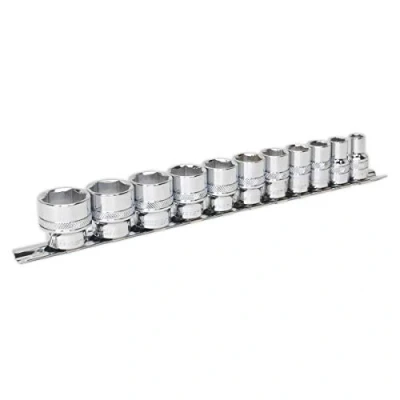 Imagen de Sealey AK2740 Socket Set 11pc 3/8 pulgadas Drive Bloqueo ™ 6pt Imperial