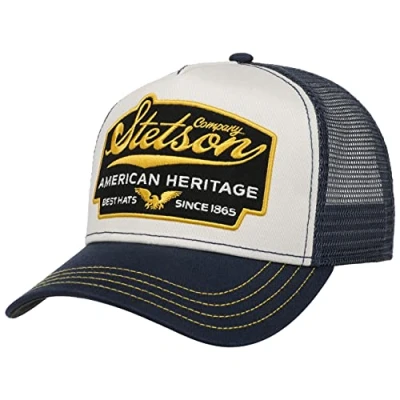 Imagen de Stetson Gorra American Heritage Trucker Small Niño/Hombre de Malla béisbol Snapback Cap Snapback, con Visera otoño/Invierno Primavera/Verano Talla única Azul Oscuro