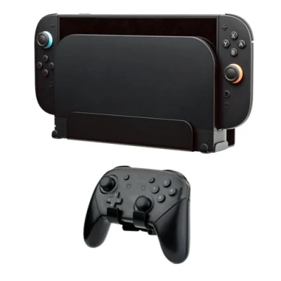 Imagen de Wigearss Soporte de Pared para Nintendo Switch 2, Metal Resistente con 4 Ganchos Joy y Agujeros Disipación Calor, Base Metálica Dock 2