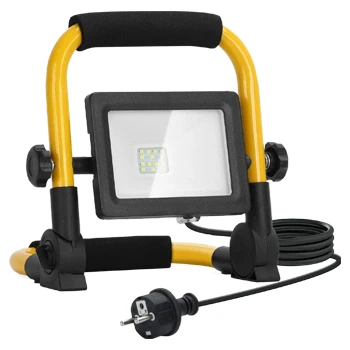 Imagen de Aigostar Foco de Trabajo LED 10W,920LM,Foco Portátil con Giratorio 360º,Impermeable,Soporte plegable,para Uso en Interiores y Exteriores,para Obra, Taller, Garaje,6500K Luz Blanca