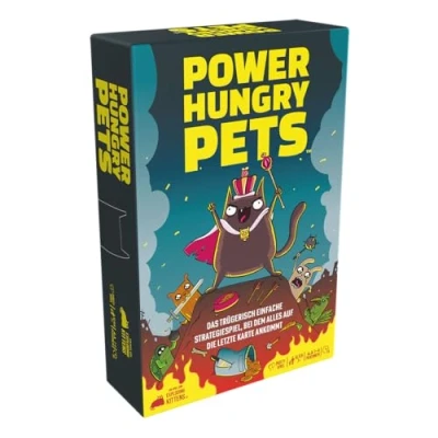 Imagen de Exploding Kittens, Power Hungry Pets, Juego de Fiesta, Cartas, 2 6 Jugadores, a Partir 7 años, 15 Minutos, alemán