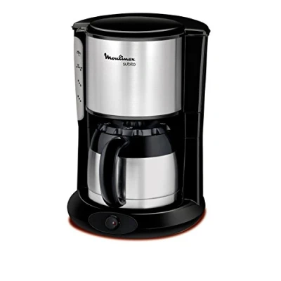 Imagen de Moulinex FT360811 Cafetera de goteo, 850 W, 0.9 L, café molido, acero inoxidable, negro