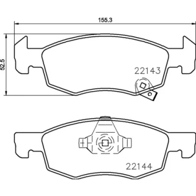 Imagen de BREMBO P 59 084 Juego de pastillas freno con avisador acústico desgaste clip émbolo, Chapa antichirridos accesorios norauto, oscaro,