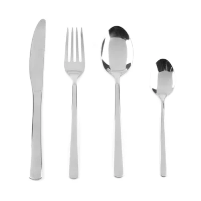 Imagen de Russell Hobbs RH00022GP Juego De Cubertería Vienna Plata Con 16 Piezas, Para Servir 4 Personas, Tenedores, Cuchillos, Cucharas Y Cucharillas Incluidas, Ideal Familias O Recibir Visitas