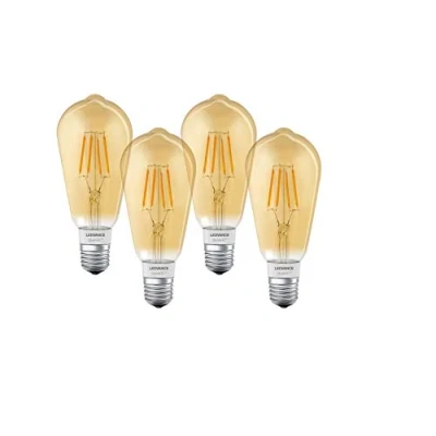 Imagen de LEDVANCE Lámpara Smart LED, Bluetooth, filamento Edison Gold, E27, regulable, blanco cálido (2400K), sustituye lámparas incandescentes 50W, controlable con Google y Alexa, SMART+ BT Gold