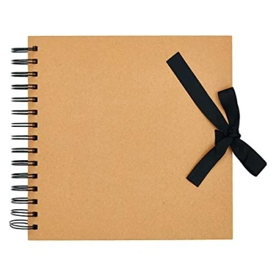 Imagen de Papermania Álbum de recortes, Kraft, marrón, 20,3 x cm, 40 hojas, crea tu propio álbum fotos y decora con accesorios álbumes libro para recuerdos del hogar, añade papel