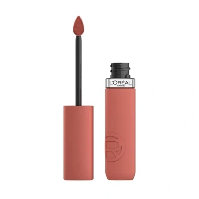 Imagen de L&#039;Oréal Paris Pintalabios Líquido, Color Intenso, Fórmula Mate de Larga Duración, con Ácido Hialurónico, Infaillible Matte Resistance, Tono Rose Heat