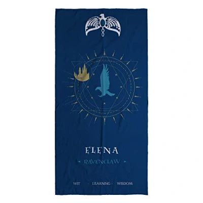Imagen de LolaPix Toalla Personalizada. Regalos Personalizados. de Playa. Personalizada con Nombre. Varios diseños. Ravenclaw