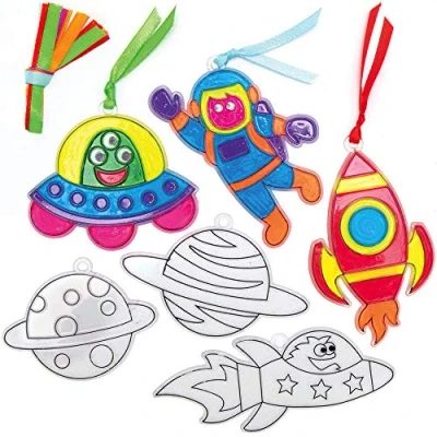 Imagen de Baker Ross AX179 Atrapasol Sistema Solar Paquete De 10, Para Que Los Niños Diseñen, Decoren Y Exhiban, Creativo Juego Manualidades Verano, Proyectos Artes Ideales