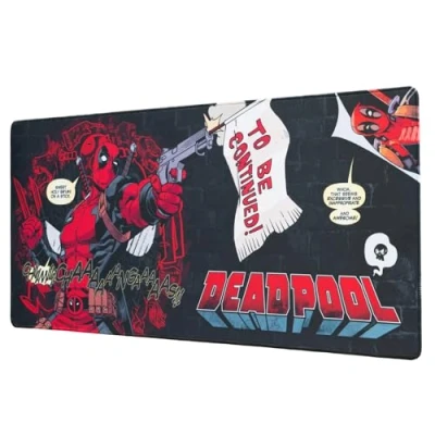 Imagen de Alfombrilla ratón XXL Marvel Deadpool escritorio (Mouse pad XXL: Protector escritorio) Accesorios gaming Tapete : Alfombra Impermeable y Antideslizante