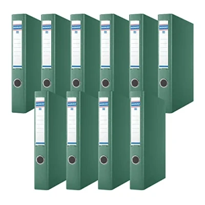 Imagen de DONAU Archivador de anillas 3934001PL 06 / verde Mecanismo 4 en D 30 mm DIN A4 cartón/plástico Fabricado cartón 1,9 grosor con polipropileno ecológico 100µ Pack 10