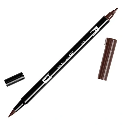 Imagen de Tombow ABT Dual Brush Rotulador Doble Punta Pincel Acuarelable Para Lettering, Dibujo, Pintura, Manga Uso Doméstico y Profesional Color brown