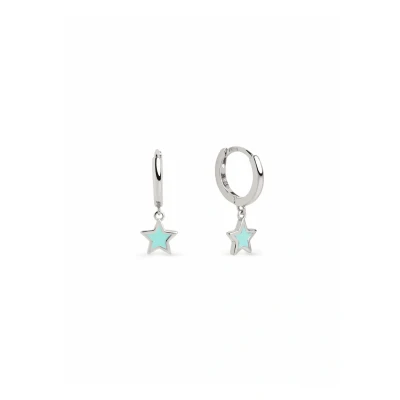 Imagen de Singularu STAR SKY Enamel Pendientes, Mujer, Talla: One Size, Silver
