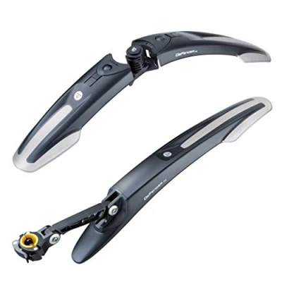 Imagen de TOPEAK Defender M1/M2 Set Guardabarros para Bicicleta Largos recorridos en la montaña. Compatible con Horquillas Manitou Montaje y desmontaje cuestión de Segundos, Unisex, Negro, Talla única
