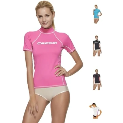 Imagen de Cressi Rash Guard Lady Camiseta de manga corta y larga en tejido elástico, Mujer, Rosa, XL/5 (44)