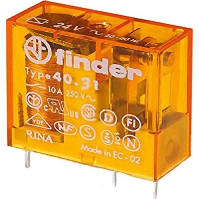 Imagen de Finder 40.31.8.230.0000 Enchufe/Printrel.230 VAC1W10A, Blanco, 29 mm