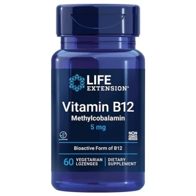 Imagen de Life Extension, Methylcobalamin (Vitamina B12), Depot, Cada 10 Días 1 Comprimido, 5000mcg, 60 Pastillas veganas, Probado en Laboratorio, Sin Gluten, Vegetariano, Soja, No GMO