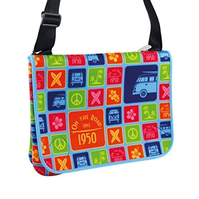 Imagen de BRISA VW Collection Volkswagen Pequeña bolsa de hombro neopreno en formato vertical T1 Camper Bus (Surf/Variado)
