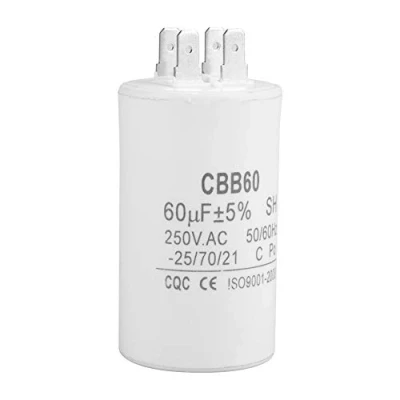 Imagen de CBB60 Condensador,Condensador de funcionamiento AC 250V 60uF 50/60HZ Para lavadora, bomba y motores