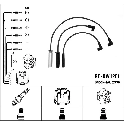 Imagen de NGK 2996 Juego de Cables Encendido 5 DAEWOO: Nexia I Hatchback, Berlina