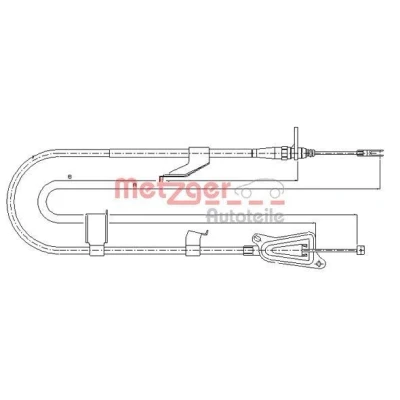 Imagen de METZGER 17.0335 Cable de Freno Mano Atrás izquierda 1745/1608 COFLE NISSAN: X Trail