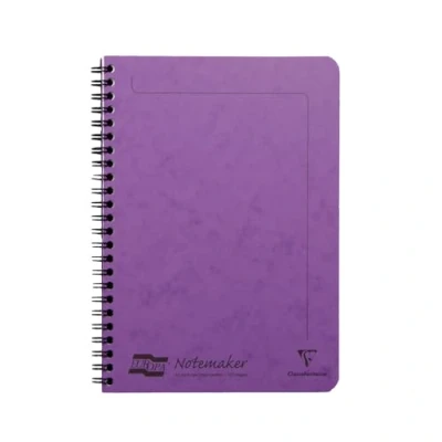 Imagen de Clairefontaine 4854z A5 Europa con alambre color purpura