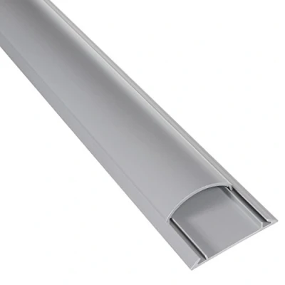 Imagen de Canaleta semicircular de cable suelo autoadhesiva Maclean MCTV 674, color gris