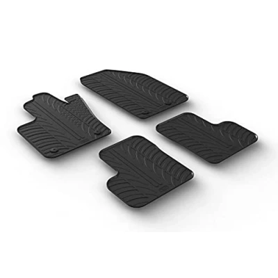 Imagen de Gledring 0576 Juego de alfombrillas suelo Caucho delante y detrás 4 negro 750mm 550mm JEEP: Renegade SUV