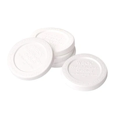 Imagen de Weck 6409 Tapas herméticas (plástico, diámetro de 60 mm, 5 unidades), color blanco