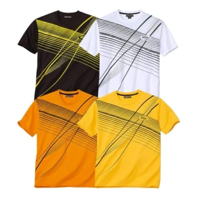 Imagen de ATLAS FOR MEN Lote de 4 Camisetas Estampadas Sport L