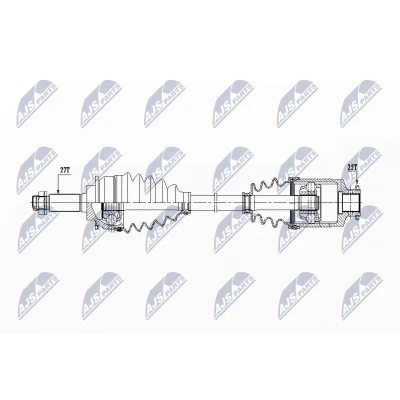 Imagen de NTY NPW SB 031 Árbol de transmisión Eje delantero, izquierda 681 SUBARU: Impreza I Coupé, Forester
