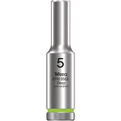 Imagen de WERA 05004501001 8790 HMA Deep 5,0 Llave de vaso larga con arrastre 1/4&quot;
