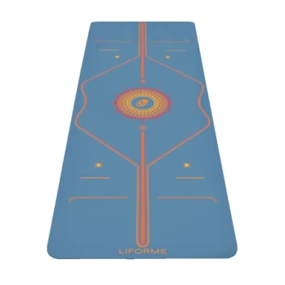 Imagen de Liforme Colección de esterillas yoga impresas: bolsa gratuita, sistema alineación patentado, agarre tipo guerrero, antideslizante, ecológico, resistente al sudor,