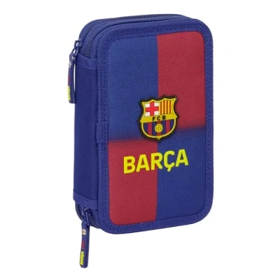 Imagen de F.C. BARCELONA 1ª EQUIPACIÓN 25/26 Estuche Escolar Niño, con Colores, 29 Útiles Incluidos, Ideal para Niños de 5 a 14 Años, Cómodo y Versátil, Calidad Resistencia, 12.5x4x19.5 cm