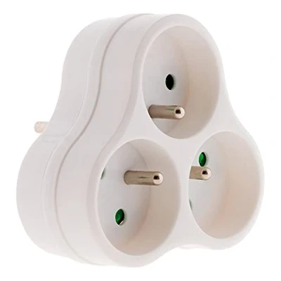 Imagen de Les Outils Adaptador multitoma de 3 vías 3x16a Frontal Blanco