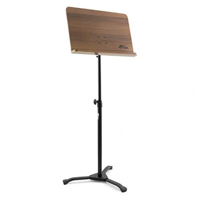 Imagen de TIGER MUS35 PRO Atril de madera para partituras orquestales con base sólida profesional metal, ideal escuelas, orquestas e iglesias